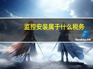 监控安装属于什么税务