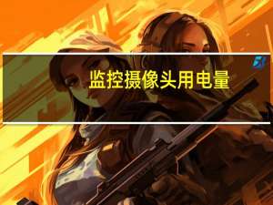监控摄像头用电量