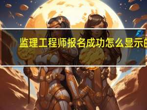 监理工程师报名成功怎么显示的