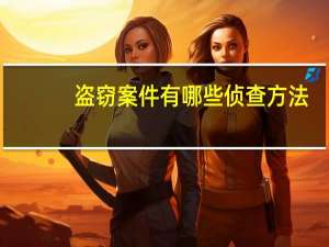 盗窃案件有哪些侦查方法