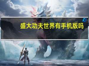 盛大功夫世界有手机版吗（盛大功夫世界）