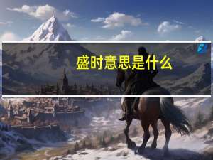 盛时意思是什么