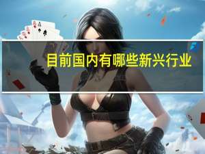 目前国内有哪些新兴行业