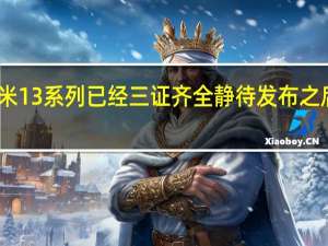 目前小米13系列已经三证齐全静待发布之后就能上市了