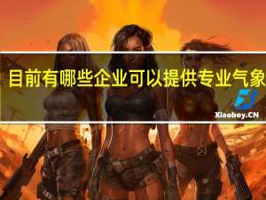 目前有哪些企业可以提供专业气象服务