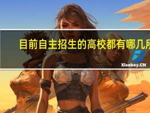 目前自主招生的高校都有哪几所