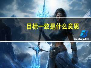 目标一致是什么意思