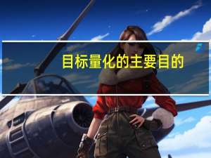 目标量化的主要目的（目标量化是什么意思）