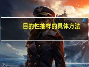 目的性抽样的具体方法