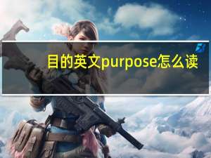 目的英文purpose怎么读（目的英文）