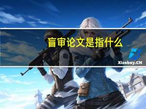 盲审论文是指什么