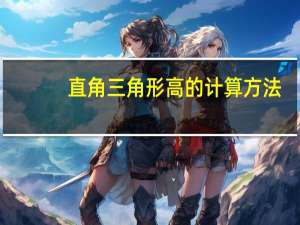 直角三角形高的计算方法