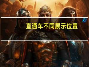 直通车不同展示位置（直通车的展示位置）