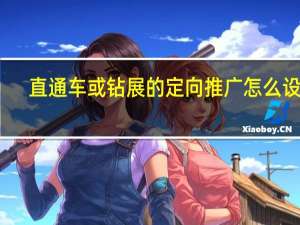 直通车或钻展的定向推广怎么设置（在淘宝直通车里的定向推广什么意思）