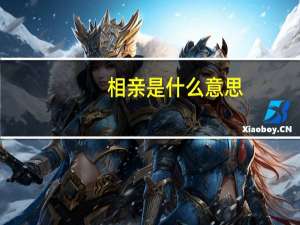 相亲是什么意思