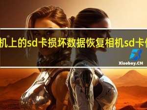 相机上的sd卡损坏数据恢复 相机sd卡修复工具