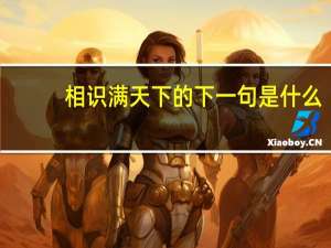 相识满天下的下一句是什么