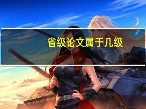 省级论文属于几级