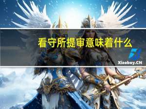 看守所提审意味着什么