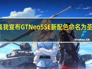 真我宣布GTNeo5SE新配色命名为圣白幻影