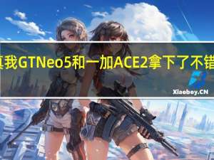 真我GTNeo5和一加ACE2拿下了不错的口碑