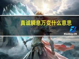 真诚瞬息万变什么意思