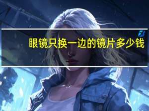 眼镜只换一边的镜片多少钱