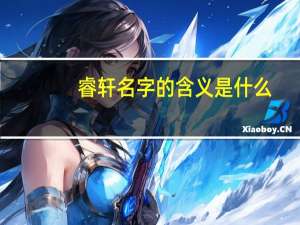 睿轩名字的含义是什么