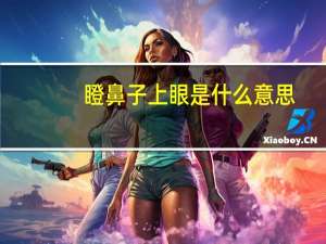 瞪鼻子上眼是什么意思