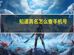 知道真名怎么查手机号