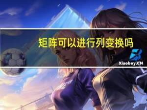 矩阵可以进行列变换吗