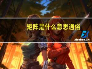 矩阵是什么意思通俗