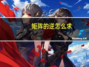 矩阵的逆怎么求