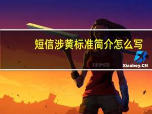 短信涉黄标准简介怎么写（短信涉黄标准简介）