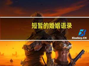 短暂的婚姻语录