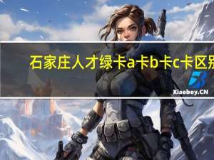 石家庄人才绿卡a卡b卡c卡区别