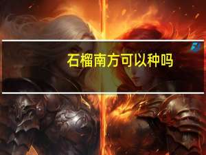 石榴南方可以种吗