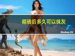 砌砖后多久可以抹灰