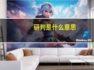 研判是什么意思