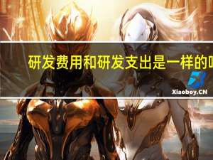 研发费用和研发支出是一样的吗