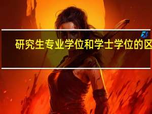 研究生专业学位和学士学位的区别