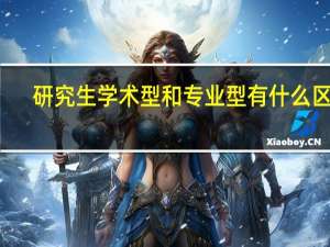 研究生学术型和专业型有什么区别