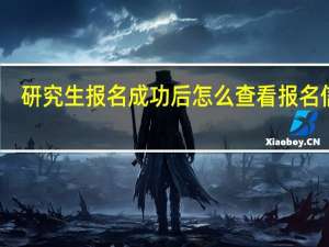 研究生报名成功后怎么查看报名信息