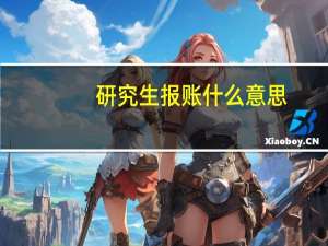 研究生报账什么意思