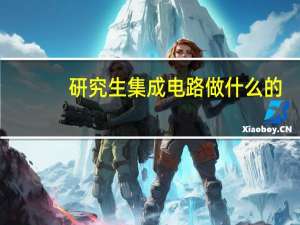 研究生集成电路做什么的