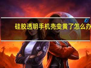 硅胶透明手机壳变黄了怎么办（硅胶透明手机壳变黄了怎么变白）