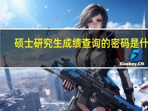 硕士研究生成绩查询的密码是什么