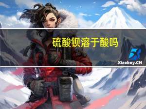 硫酸钡溶于酸吗