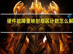 硬件故障重映射扇区计数怎么解决（重映射扇区计数怎么修复）