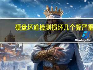 硬盘坏道检测损坏几个算严重